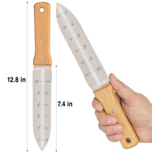 Grampa's Garden Knife - Versatile 7" Hori Hori Garden Knife With Straight & Serrated Steel Blade. Heavy-Duty Garden Hand Tool For Weeding, Digging or Planting. Includes Protective Leather Sheath.…