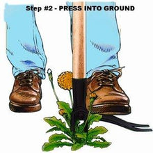 Load image into Gallery viewer, Grampa&#39;s Weeder. The Original Stand Up Weed Puller. Remove Lawn &amp; Garden Weeds. Uproot Weed Remover. Dandelion Puller. 4 claw Deluxe Weed Remover. No bend weeder. Long handled weeding tool.